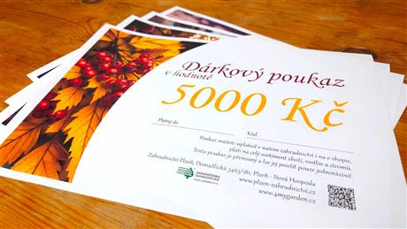 Dárkový poukaz 5000 Kč (v tištěné podobě)