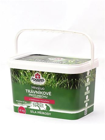 Hnojivo s čedičovou moučkou - trávníkové proti mechu (Rosteto) 4 kg