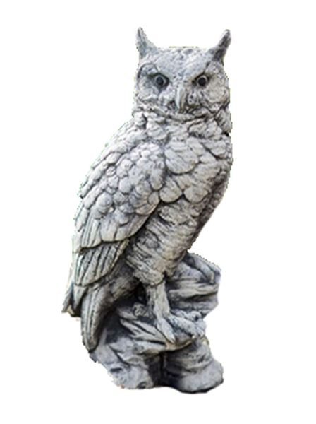 Figurka 313 Sova na kameni beton 39 cm